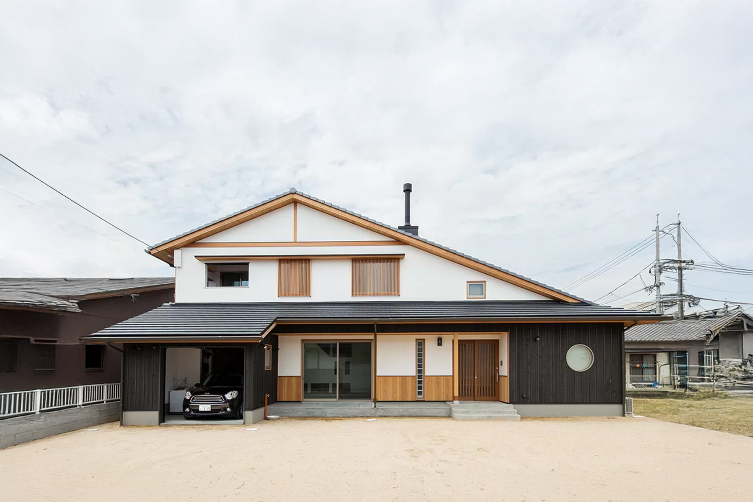 茶室とインナーガレージのある暮らし